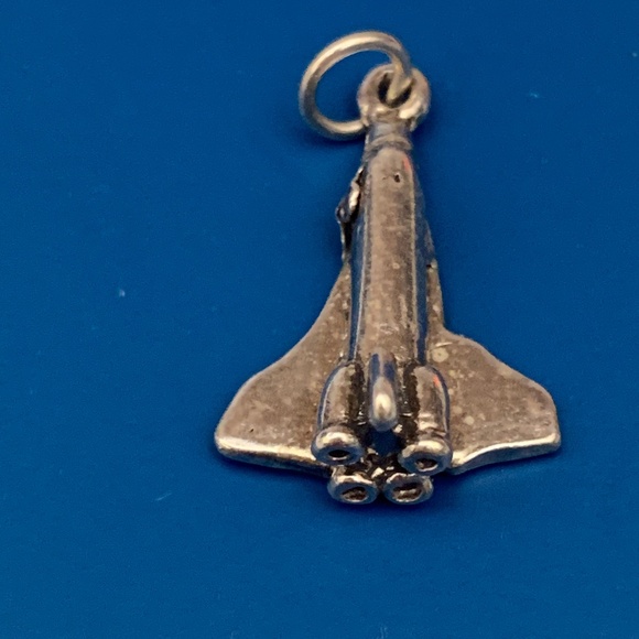 .925 Space Shuttle Sterling Silver Jewelry Charm #moon #space #travel - Picture 1 of 5